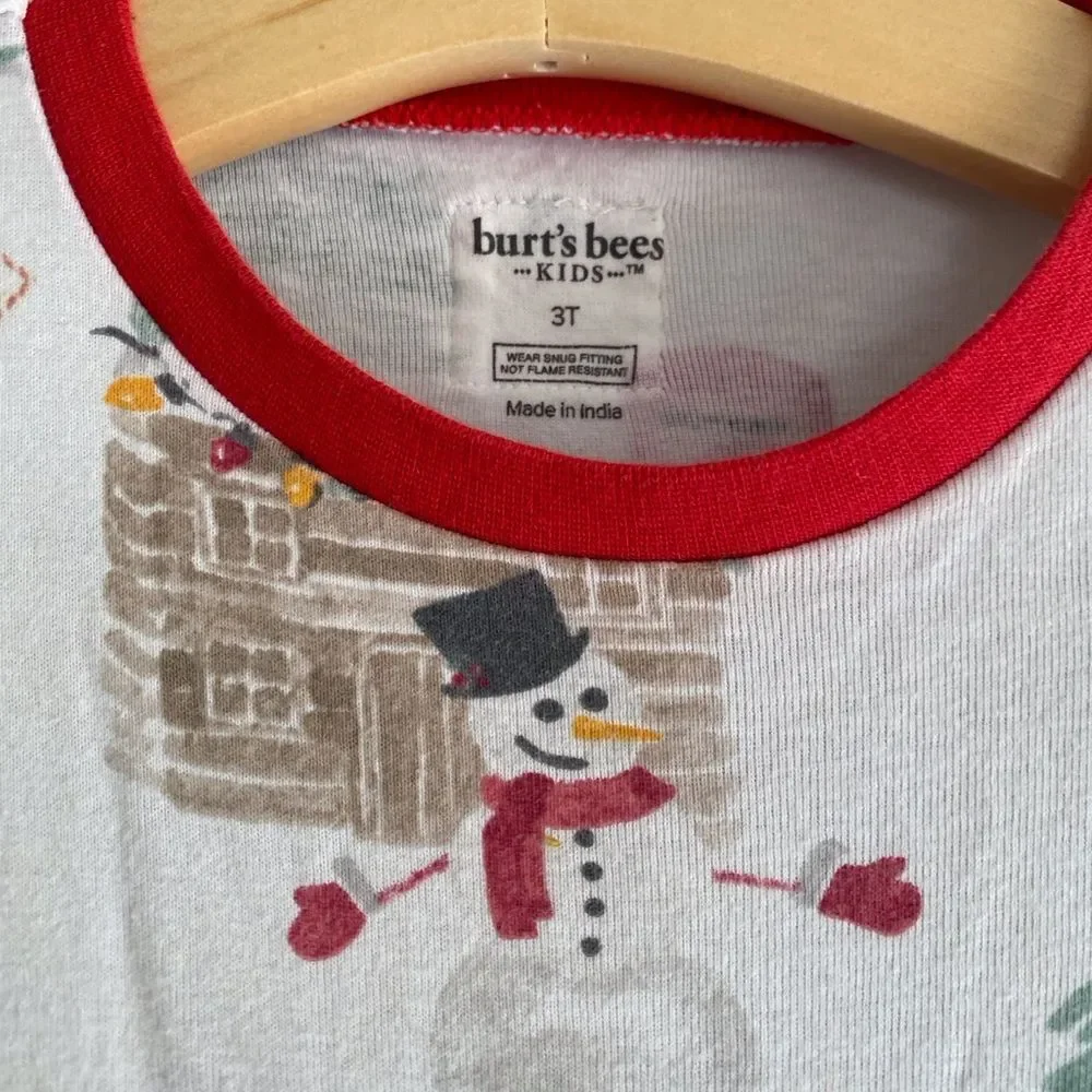 Burts Bees Baby Organic winter Christmas pajamas set  3T